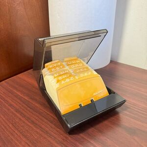 Vintage ROLODEX S-310 C Compact Index Card File Box Address & Telephone USA